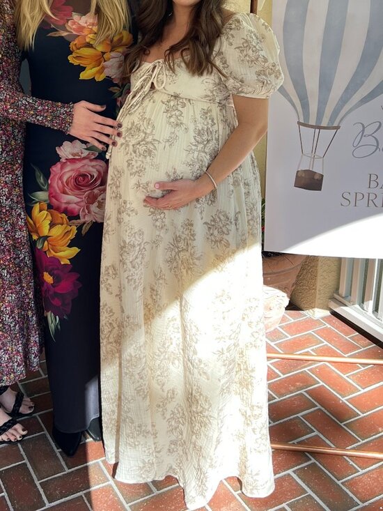 Worth Collective Dresses & Skirts - Worth Collective Haven Tie-Front Maxi Dress in Taupe/Brown Floral